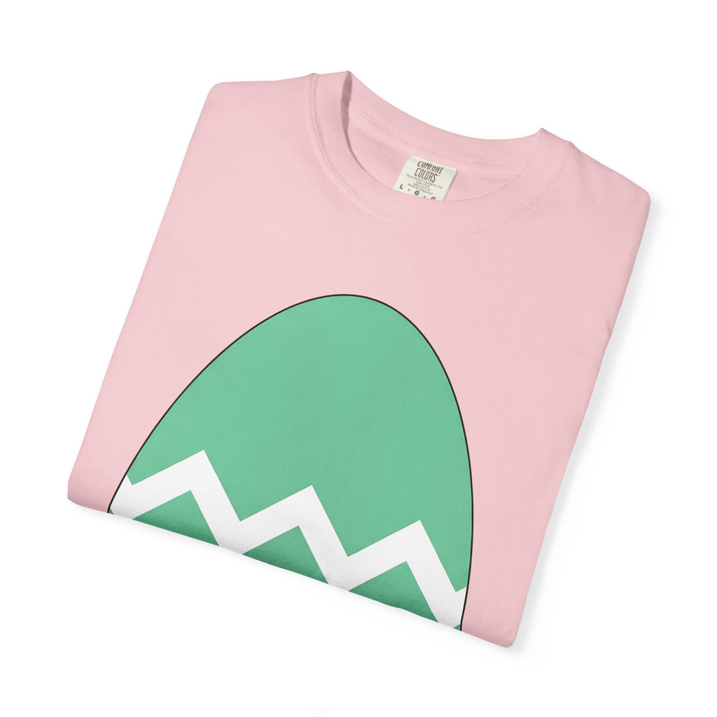 Egg Shirt Easter Festival Gift Women Simple Tee Oval T-Shirt Easter Fan Minimalist Tshirt Celebration Graphic Contemporary Stripe Design