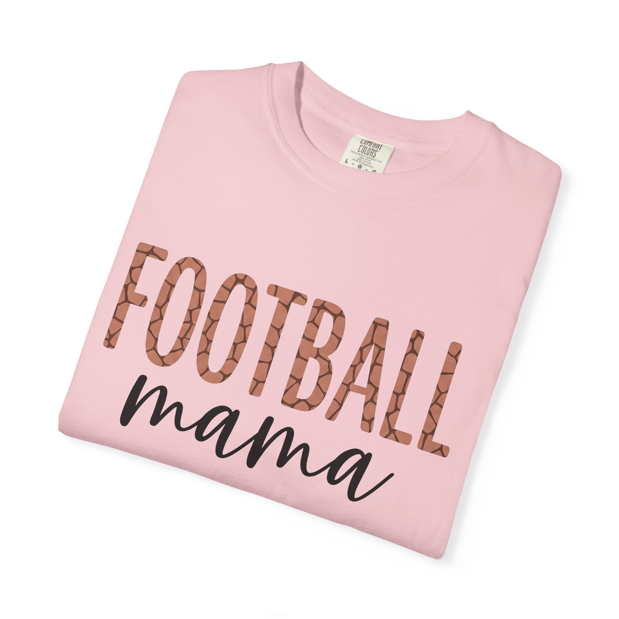 Football Lettering Shirt Moms Athletics Gift Women Chunky Tee Typography T-Shirt Mom Fan Bold Tshirt Sports Graphic Simple Game Theme Tshirt