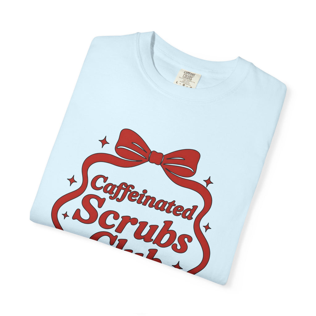 Bow Graphic Shirt Nurses Coffee Gift Women Bold Tee Bow T-Shirt Nurse Enthusiast Graphic Tshirt Caffeine Graphic Retro Stars Tshirt