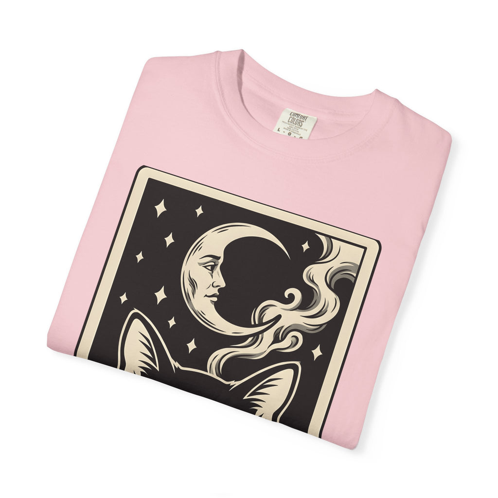 Midnight Cat Shirt Boho Chic Supernatural Gift Women Creepy Tee Black Cat T-Shirt Bohemian Fan Spooky Graphic Tshirt Classic Night Orb