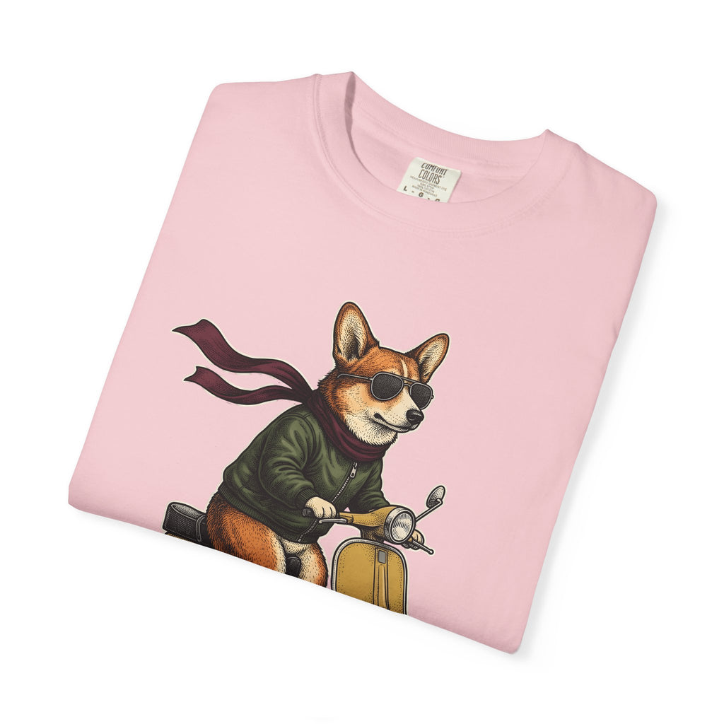 Corgi Roller Shirt Dog Critter Gift Women Rustic Tee Corgi T-Shirt Dog Fan Puppy Tshirt Creature Graphic Outline Specs Tshirt