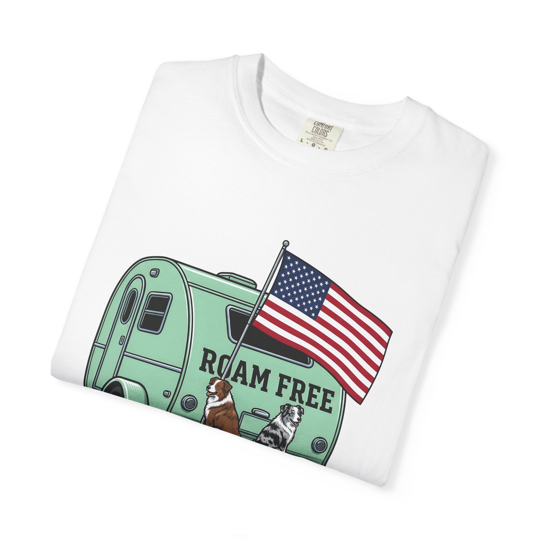 Rv Puppies Shirt 4th Of July Campfire Gift Women Old School Tee Puppy T-Shirt Independence Day Fan Retro Tshirt Bonfire Graphic Doodle Stars
