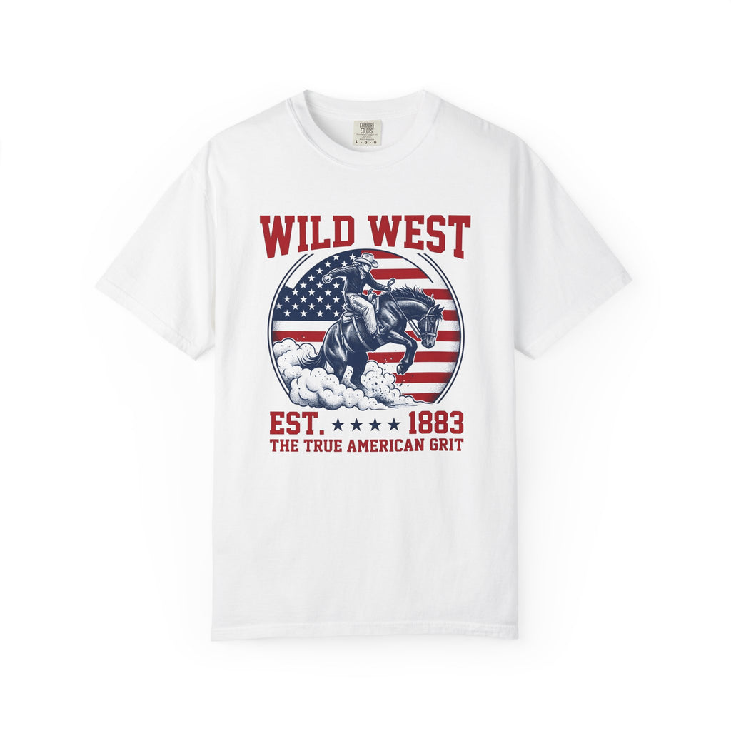Western Horse Shirt America Rodeo Gift Women Rustic Tee Stallion T-Shirt Patriot Fan Mustang Tshirt Rodeo Graphic Old School Usa Flag Tshirt