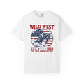 Western Horse Shirt America Rodeo Gift Women Rustic Tee Stallion T-Shirt Patriot Fan Mustang Tshirt Rodeo Graphic Old School Usa Flag Tshirt