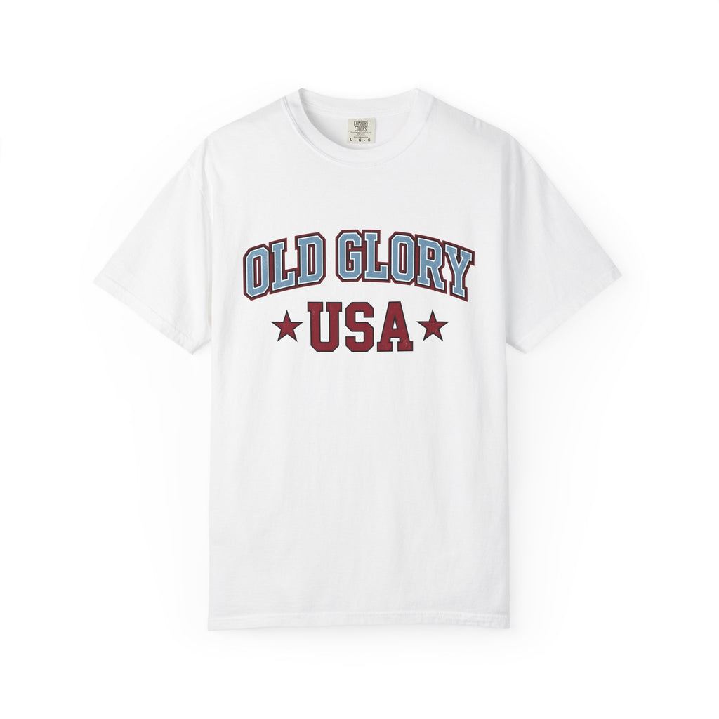 Varsity Lettering Shirt 4th Of July American Gift Women Vintage Tee Letterman T-Shirt Independence Fan Distressed Tshirt Patriotic Graphic
