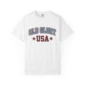 Varsity Lettering Shirt 4th Of July American Gift Women Vintage Tee Letterman T-Shirt Independence Fan Distressed Tshirt Patriotic Graphic