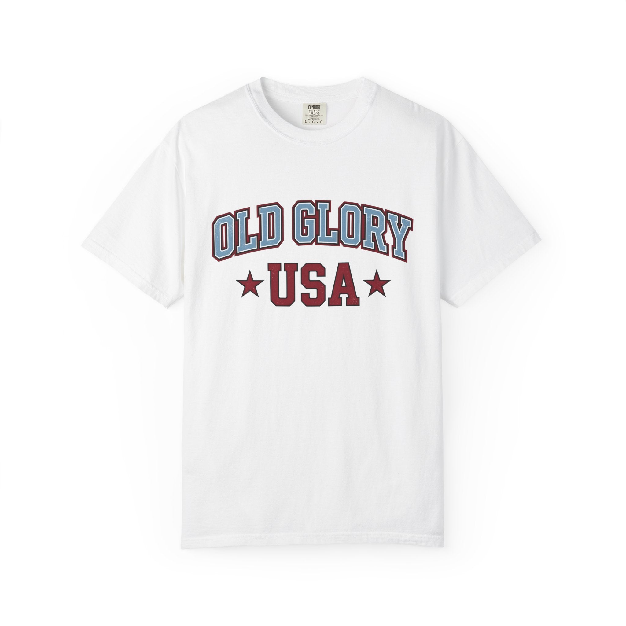 Varsity Lettering Shirt 4th Of July American Gift Women Vintage Tee Letterman T-Shirt Independence Fan Distressed Tshirt Patriotic Graphic