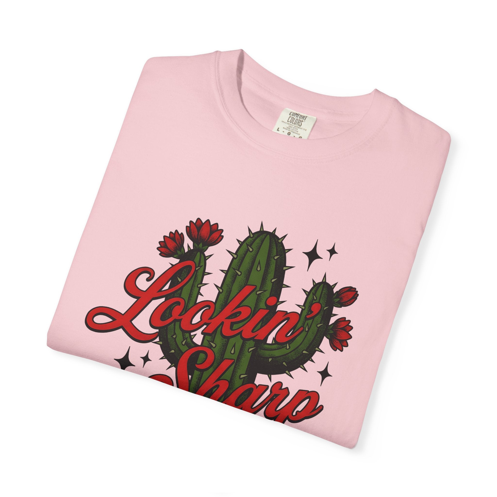 Prickly Plant Shirt Cowgirl Cowboy Gift Women Hand Drawn Tee Cactus T-Shirt Rodeo Fan Illustrated Tshirt Cowboy Graphic Folk Bloom Tshirt