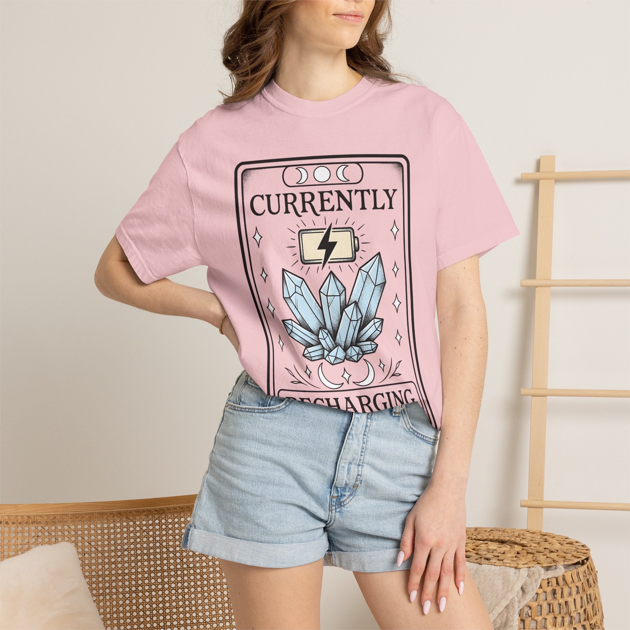 Gemstone Cluster Shirt Boho Chic Wellness Gift Women Fantasy Tee Crystal T-Shirt Bohemian Enthusiast Mystical Tshirt Self Care Graphic