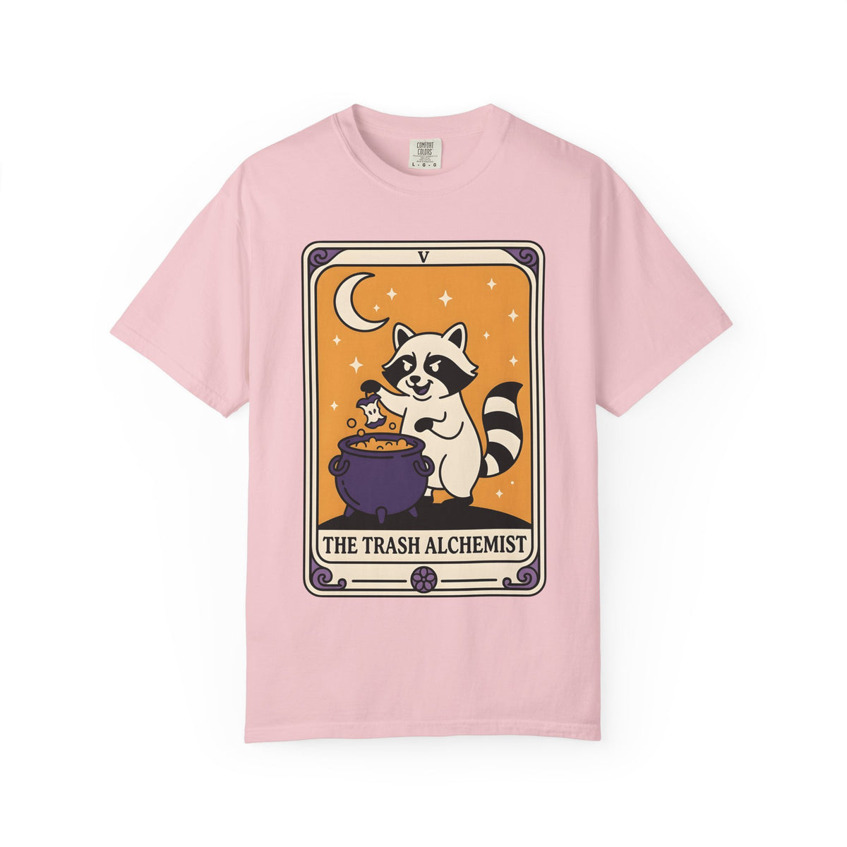 Raccoon Cauldron Shirt Boho Chic Critters Unisex Gift Sketch Tee Witch Cauldron