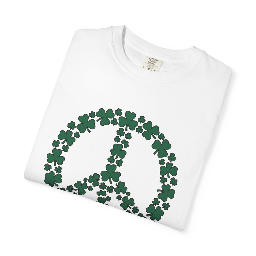 Shamrock Peace Logo Shirt St Patrick's Day Counterculture Gift Women Tribal Tee Peace Sign T-Shirt Lucky Fan Celtic Tshirt Alternative