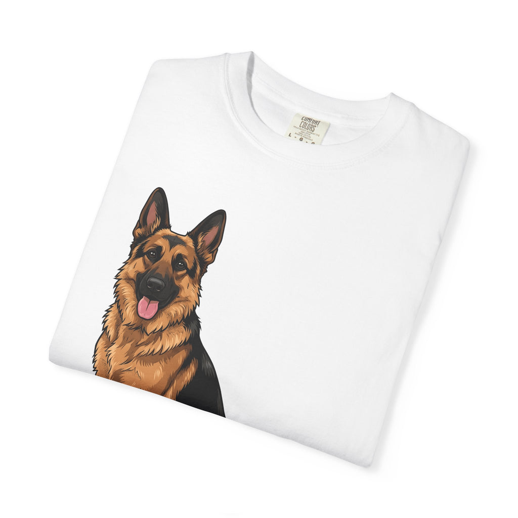 German Shepherd Shirt Dog Companion Gift Women Doodle Tee Alsatian T-Shirt Dog Fan Shepherd Graphic Design Illustration Drawing Outline