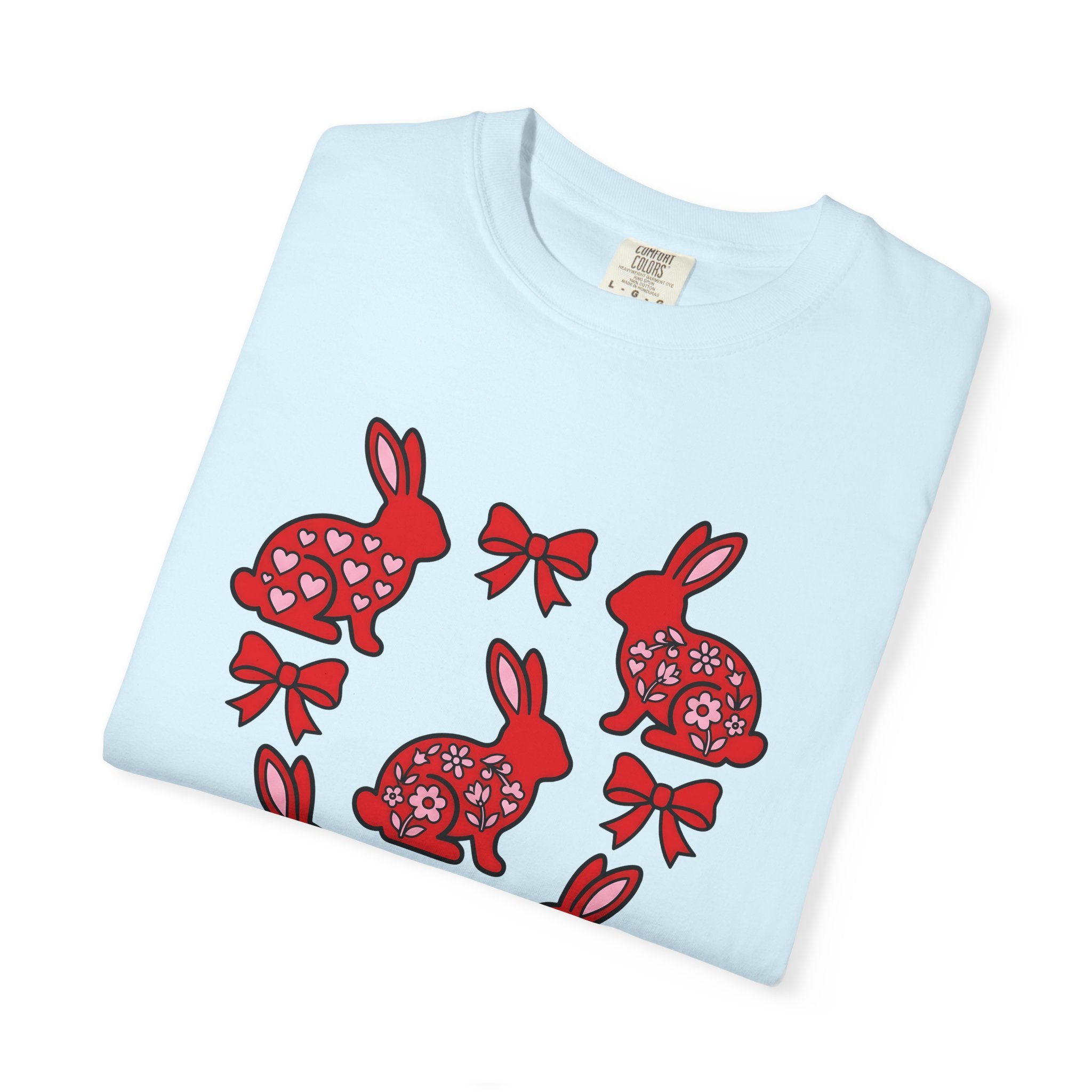 Rabbit Art Shirt St. Valentine's Day Fauna Gift Women Playful Tee Bunny T-Shirt Valentine Fan Cute Tshirt Wildlife Graphic Ethnic Love Icon