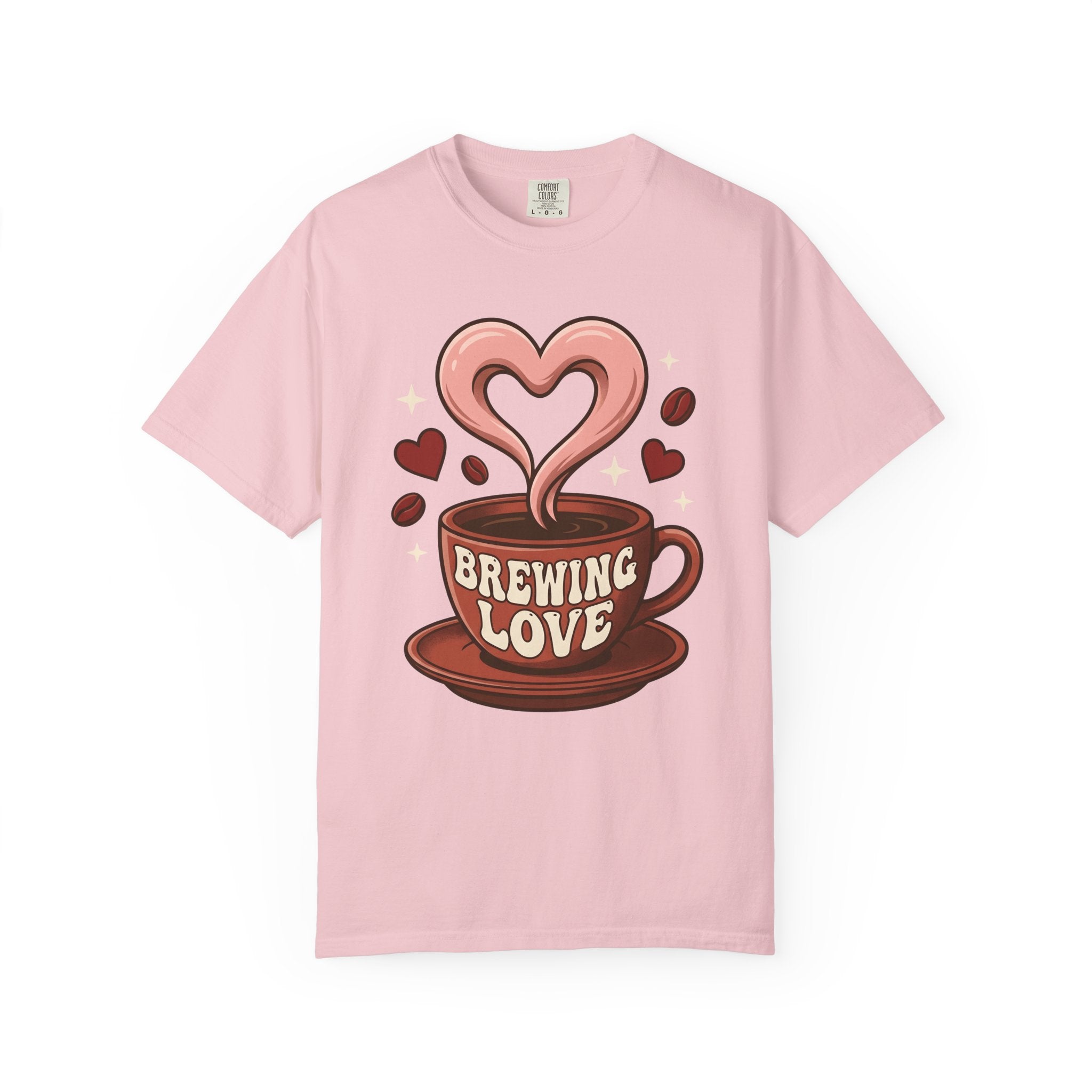 Coffee Cup Heart Shirt Valentines Day Coffee Gift Women Cartoon Tee Mug T-Shirt Valentine Fan Coffee Cup Tshirt Coffee Design Retro Coffee