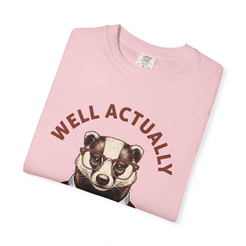 Badger Specs Shirt Funny Fauna Gift Women Classic Tee Badger T-Shirt Humor Fan Vintage Tshirt Wildlife Graphic Line Art Suspenders Tshirt