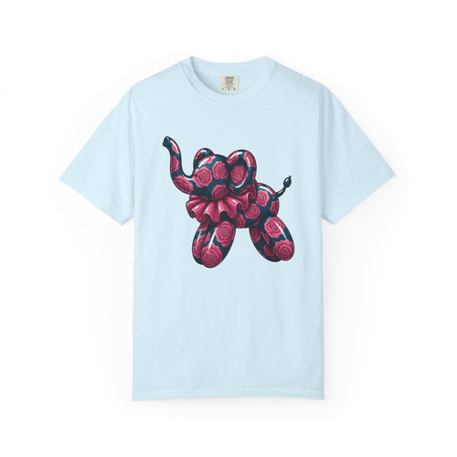 Balloon Elephant Shirt Cute Animal Gift Women Kawaii Tee Balloon Animal T-Shirt Adorable Fan Cute Illustration Creature Graphic Cartoon Rose