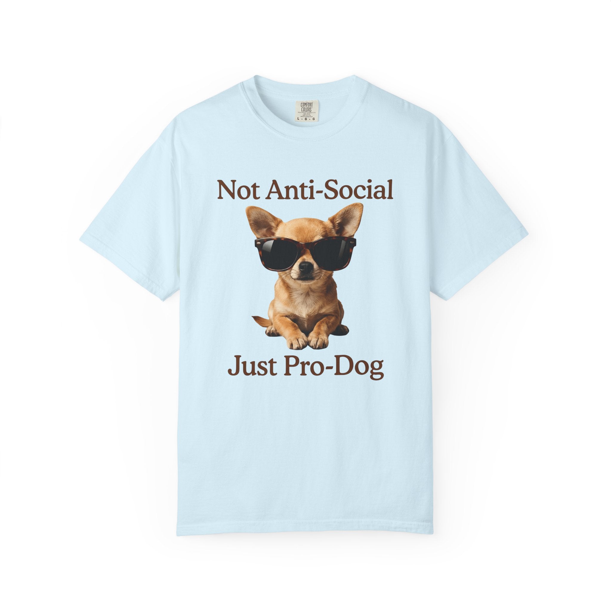 Chihuahua Sunnies Shirt Dog Jokes Gift Women Natural Tee Puppy T-Shirt Dog Fan Realistic Tshirt Humor Graphic Classic Spectacles Tshirt