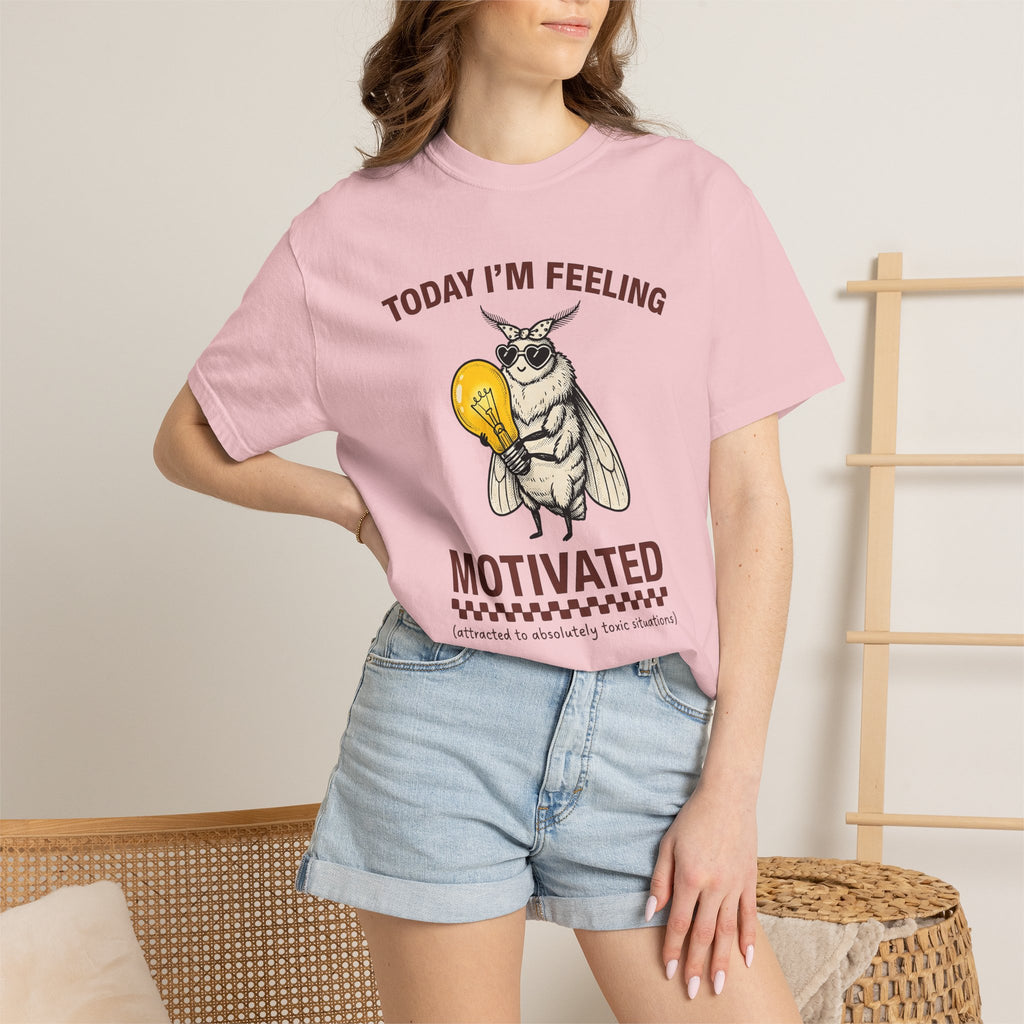 Moth Holding Lightbulb Shirt Funny Animal Gift Women Vintage Tee Moth T-Shirt Humor Fan Retro Tshirt Creature Graphic Hand Drawn Heart
