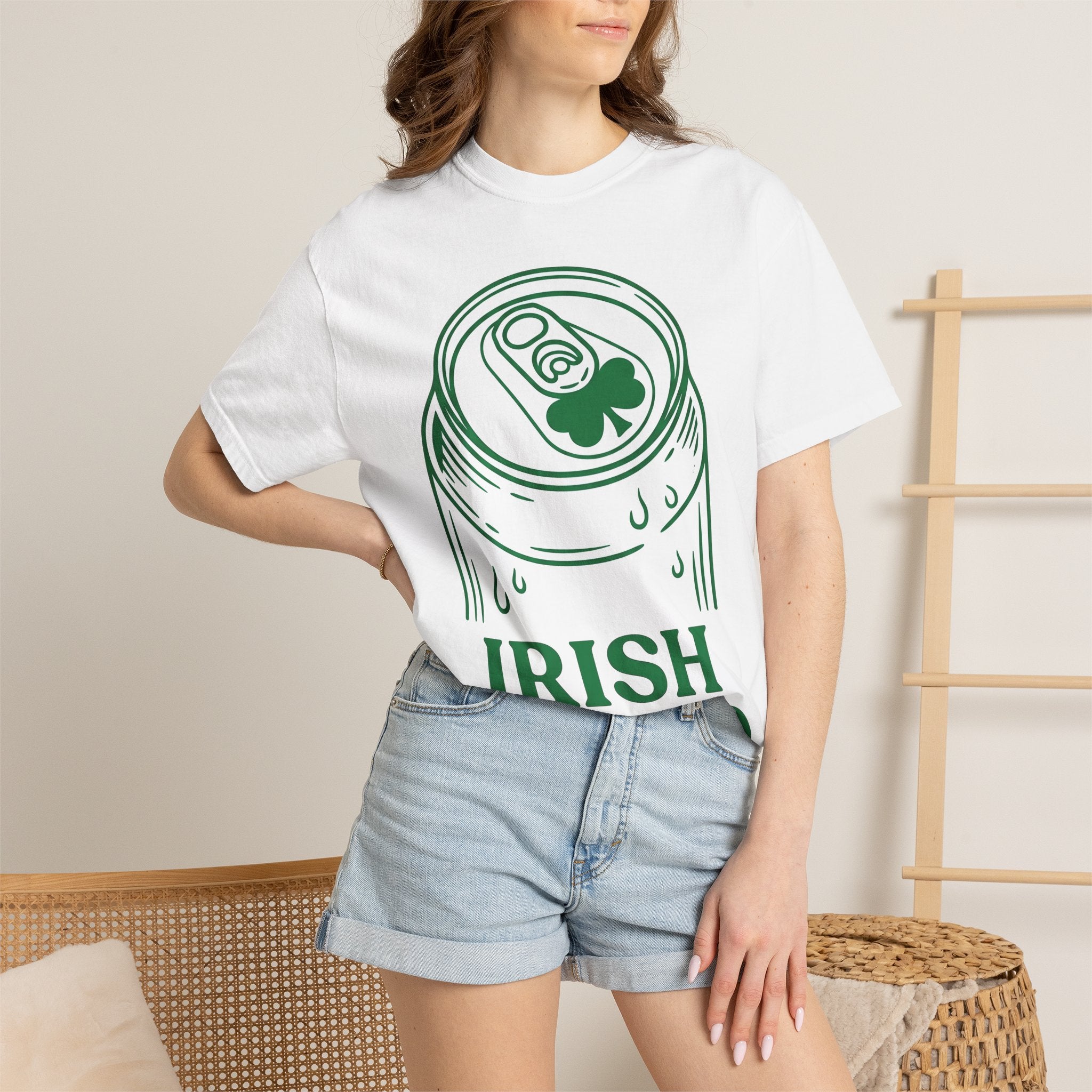 Beer Can Shirt St Patrick's Day Lager Gift Women Sketch Tee Can T-Shirt Patrick's Day Fan Illustrated Tshirt Pilsner Graphic Hand Drawn