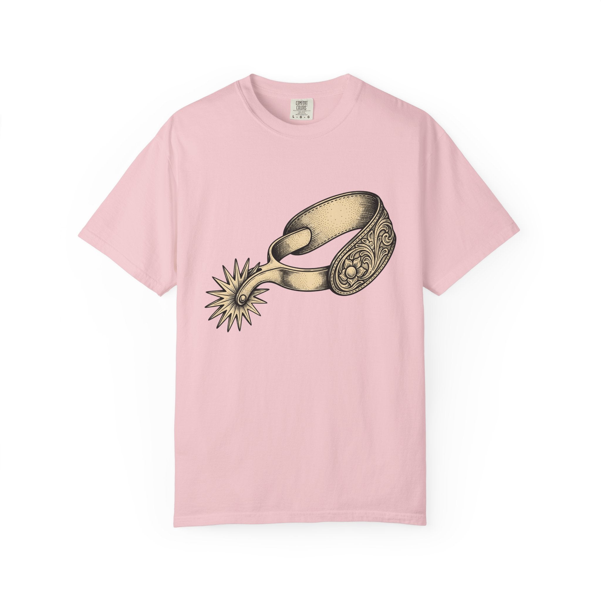 Cowboy Spur Shirt Cowgirl Cowboy Gift Women Retro Tee Spur T-Shirt Rodeo Fan Vintage Tshirt Cowboy Graphic Sketch Flower Tshirt