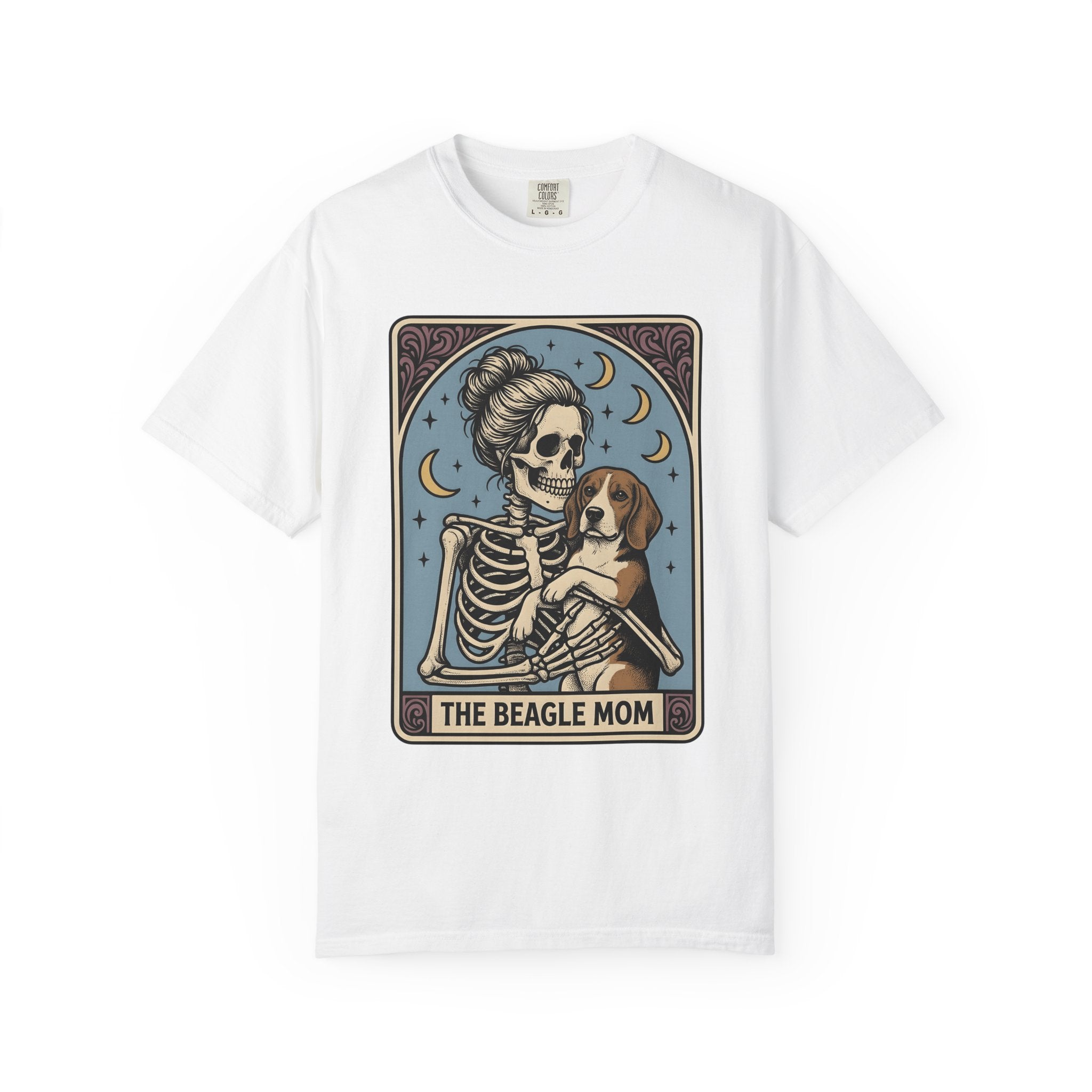 Skeleton Woman Beagle Shirt Halloween Dog Gift Women Vintage Tee Skeleton T-Shirt Horror Fan Retro Tshirt Dog Graphic Hand Drawn Crescent