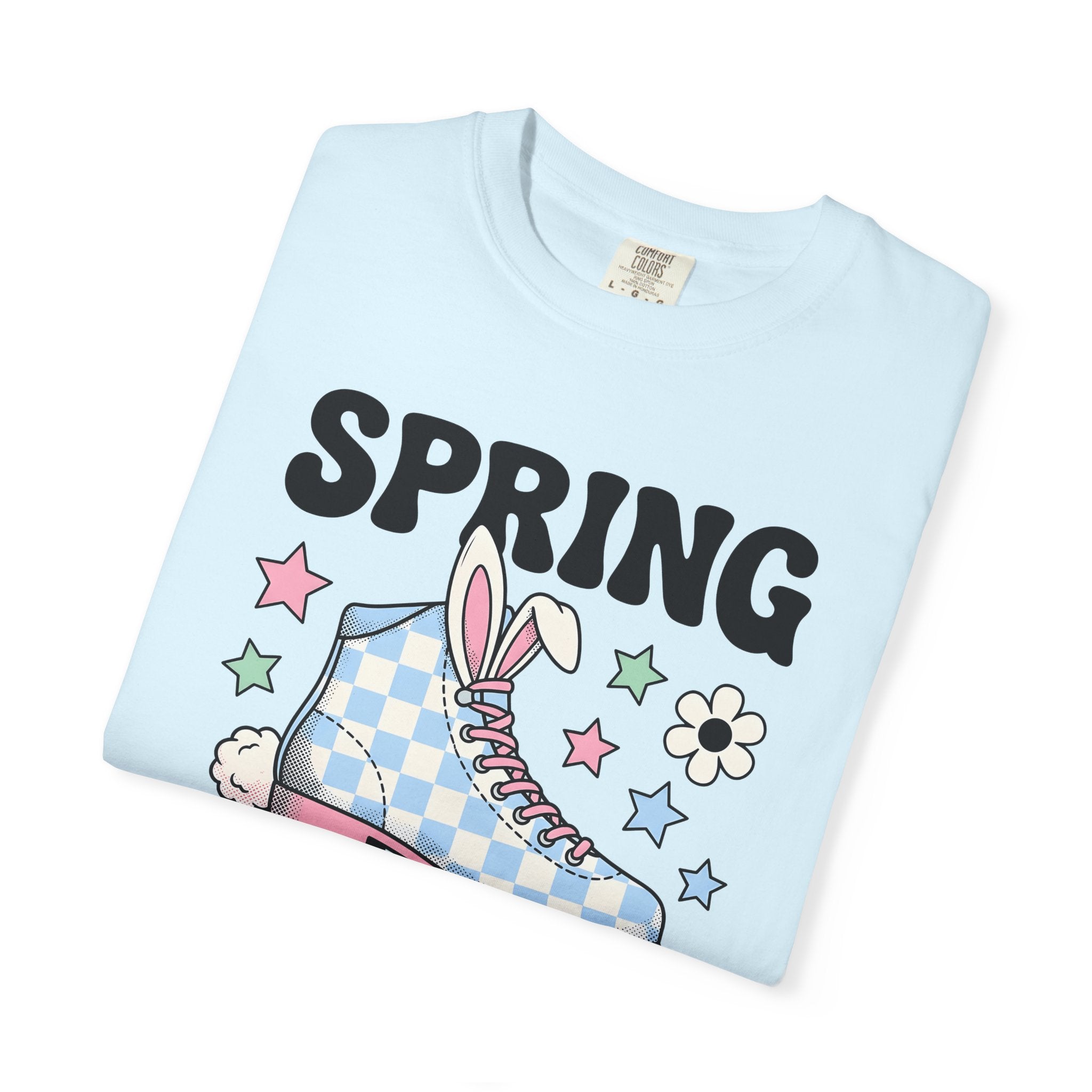Bunny Skate Shirt Easter Plants Gift Women Classic Tee Rabbit Skate T-Shirt Easter Fan Spring Tshirt Vintage Illustration Floral Graphic
