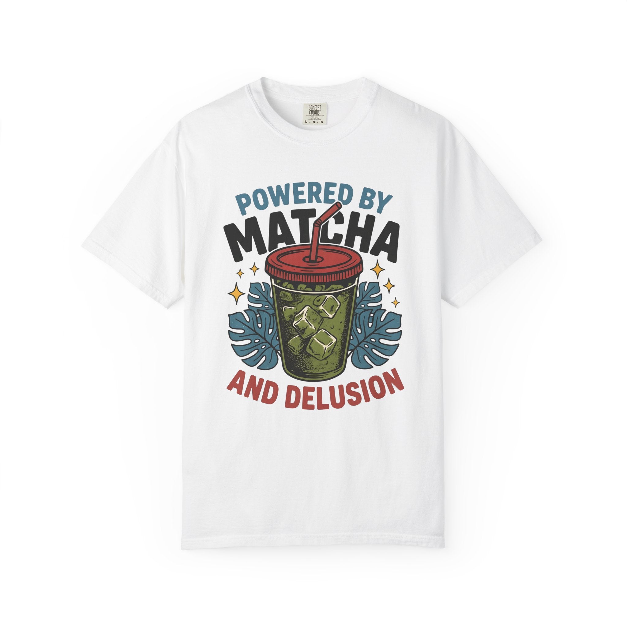 Matcha Beverage Shirt Matcha Coffeehouse Gift Women Bold Tee Green Tea T-Shirt Matcha Enthusiast Graphic Tshirt Cafe Design Old School Leaf