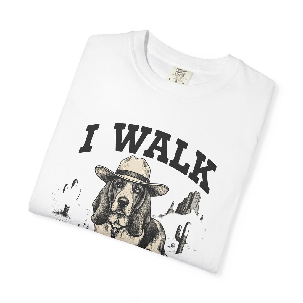 Basset Hound Cowboy Shirt Dog Cowboy Gift Women Retro Tee Hound Dog T-Shirt Dog Fan Vintage Tshirt Rodeo Graphic Sketch Cactus Tshirt