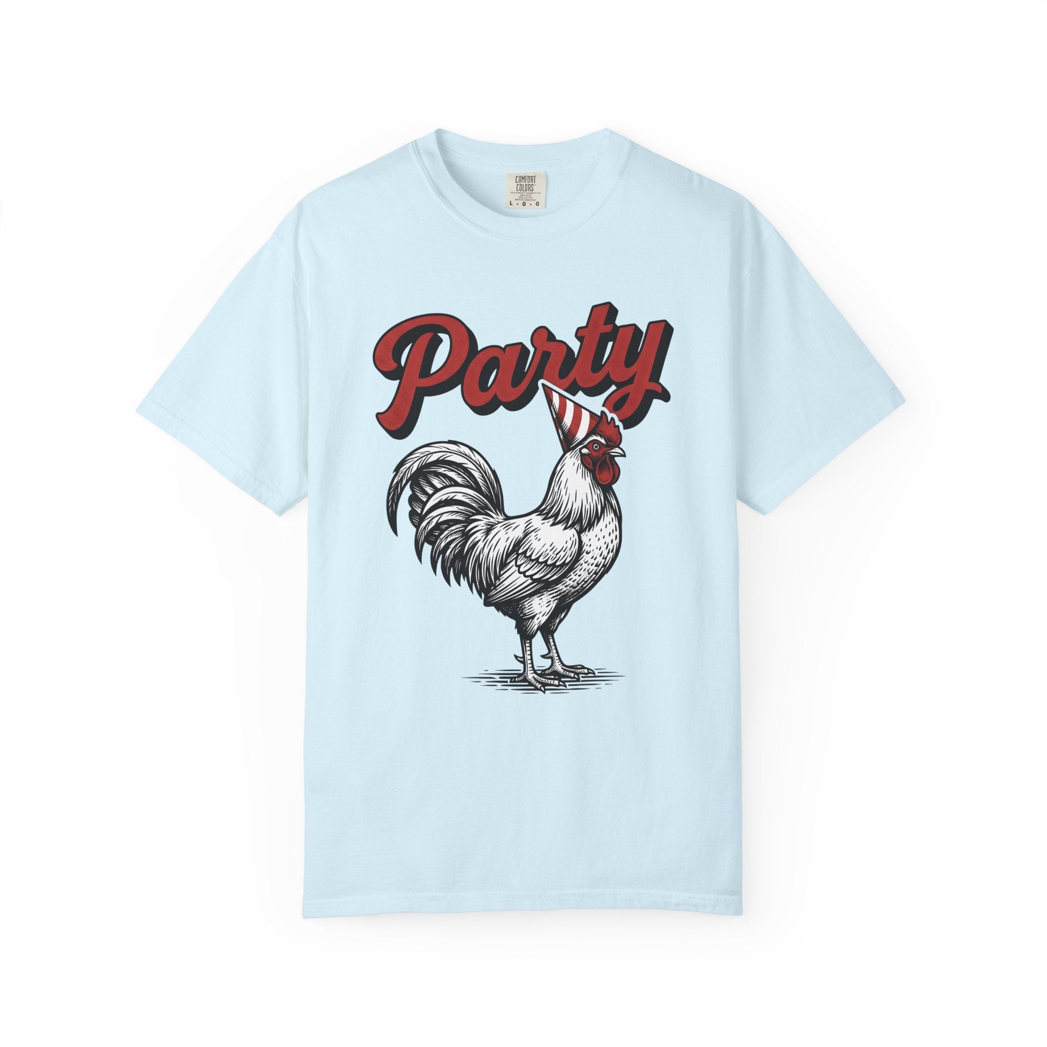 Cock Party Hat Shirt Funny Creatures Gift Women Aged Tee Rooster T-Shirt Humor Fan Vintage Tshirt Beast Graphic Traditional Sprinkles Tshirt