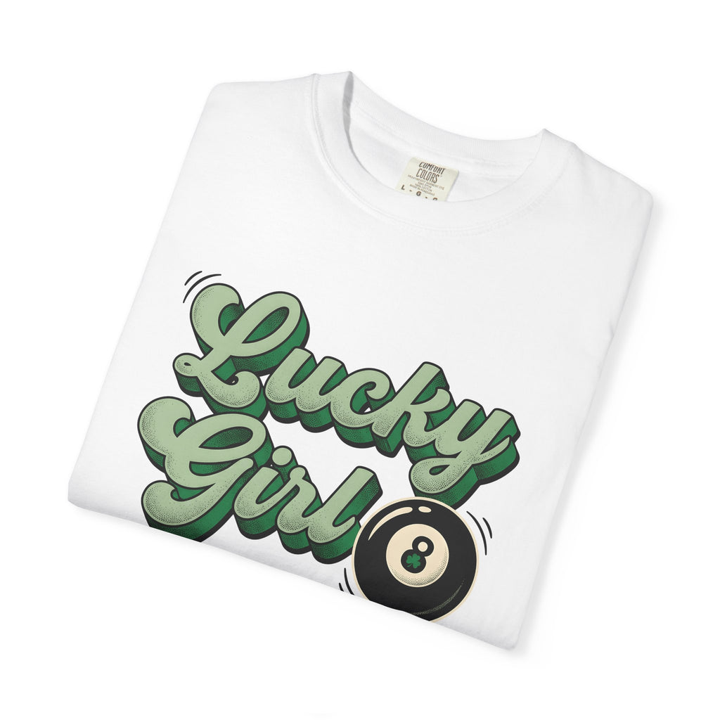 Billiard Ball Design Shirt St Patrick's Day Casino Gift Women Vintage Tee Pool Ball T-Shirt Luck Fan Retro Tshirt Gambling Graphic Strong