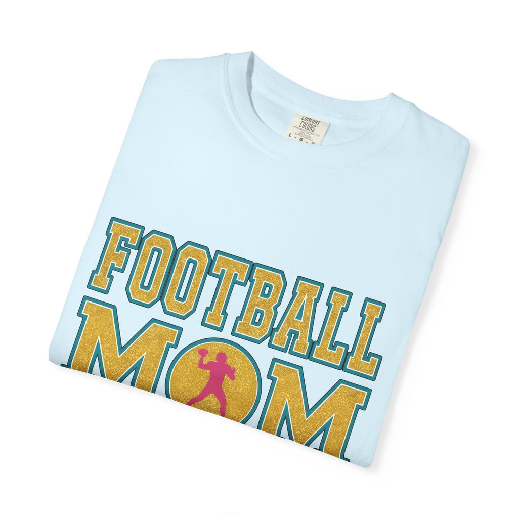 Football Player Graphic Shirt Moms Sports Gift Women Bold Tee Athlete T-Shirt Mom Fan Football Tshirt Athlete Graphic Retro Glitter Tshirt