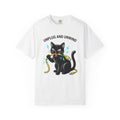 Black Cat Shirt Cat Humor Gift Women Cartoon Tee Kitty T-Shirt Feline Fan Comic Tshirt Funny Graphic Retro Usb Cable Tshirt