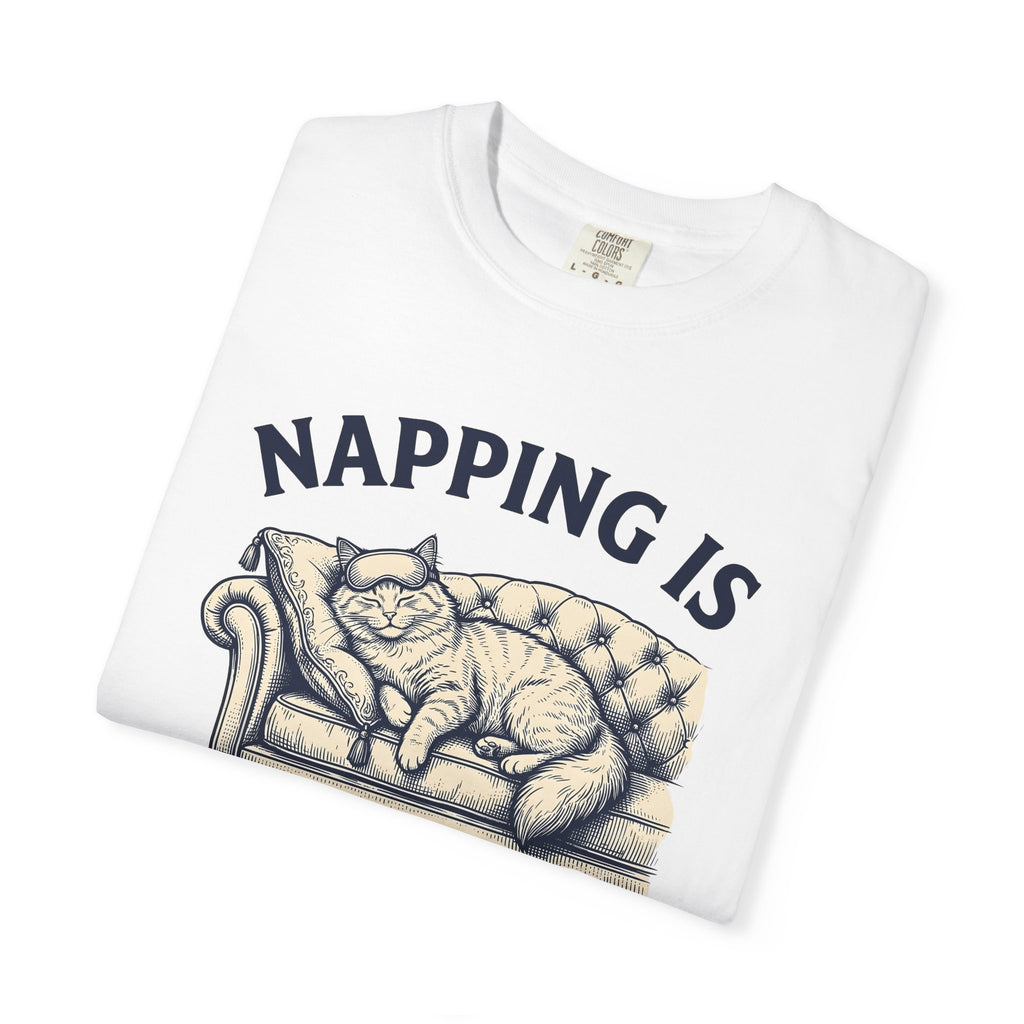 Cat Loveseat Shirt Cat Furniture Gift Women Antique Tee Sofa T-Shirt Cat Fan Vintage Tshirt Home Design Cartoon Nighttime Mask Tshirt