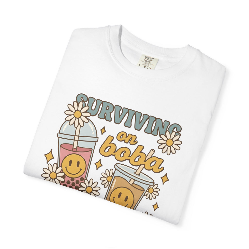 Bubble Tea Shirt Boba Jokes Gift Women Cute Tee Boba Drink T-Shirt Boba Fan Kawaii Tshirt Pun Graphic Vintage Flowers Tshirt