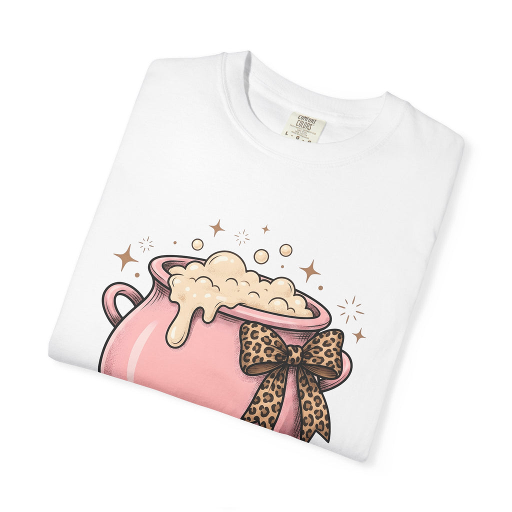 Pink Potion Shirt Halloween Spellcaster Gift Women Adorable Tee Elixir T-Shirt Horror Fan Cute Tshirt Wizard Graphic Sketch Leopard Print