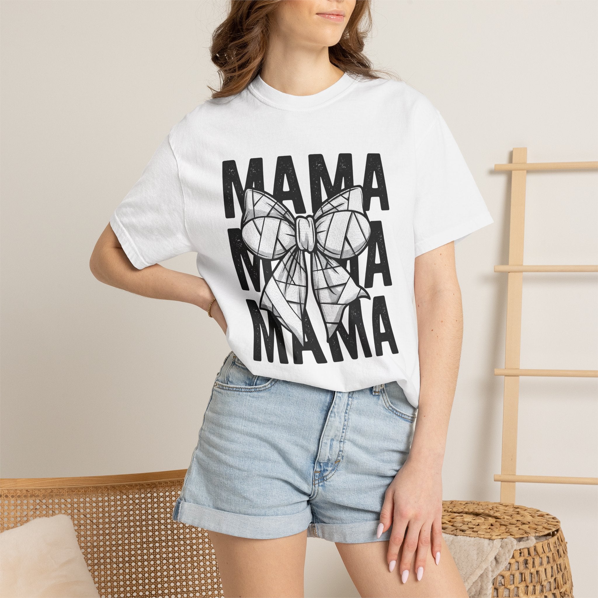 Bow Drawing Shirt Moms Relatives Gift Women Hand Drawn Tee Arrow T-Shirt Mother Fan Illustrated Tshirt Family Graphic Antique Oversized Bow