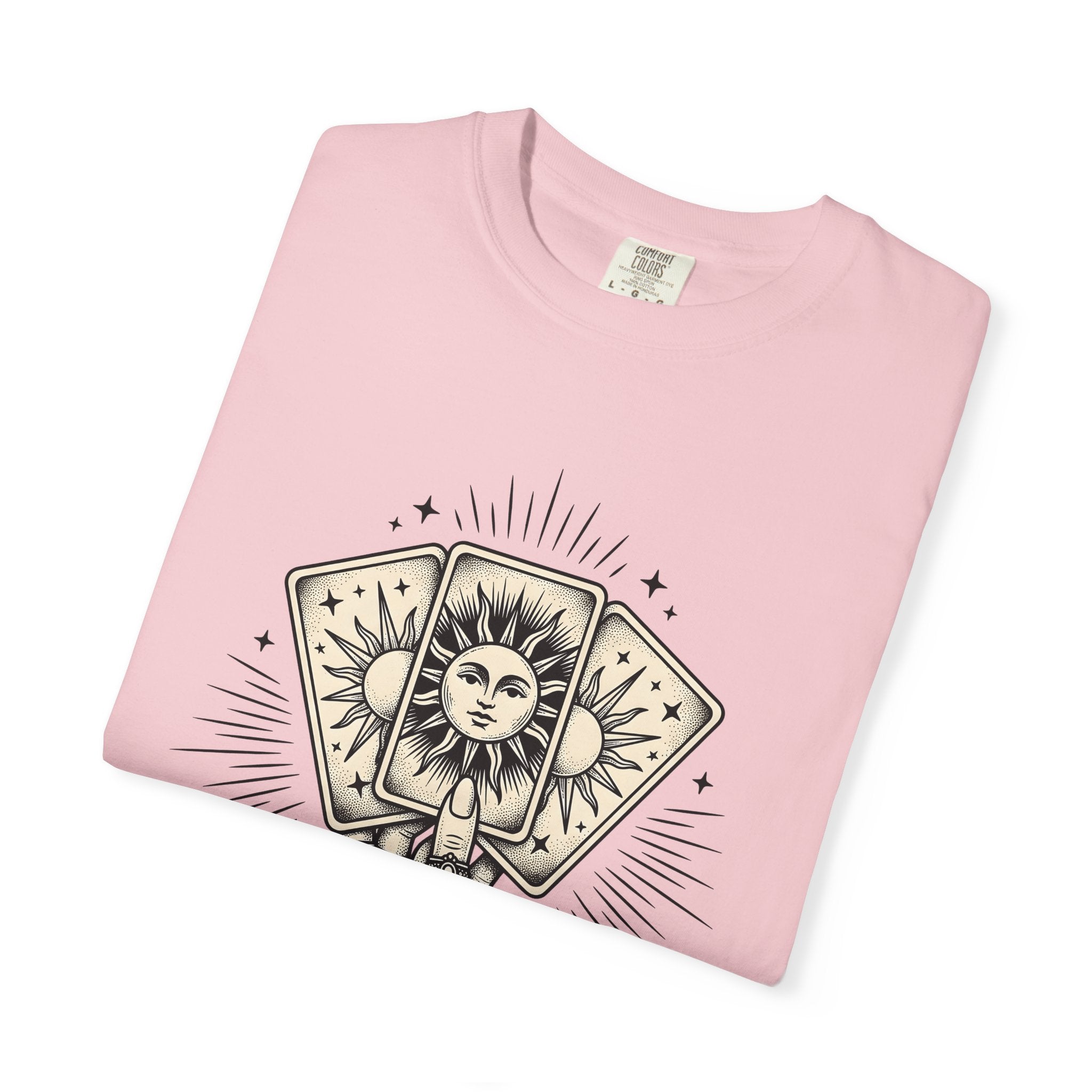 Tarot Cards Hand Shirt Boho Chic Spiritual Gift Women Vintage Tee Oracle Cards T-Shirt Bohemian Enthusiast Retro Tshirt Spiritual Graphic