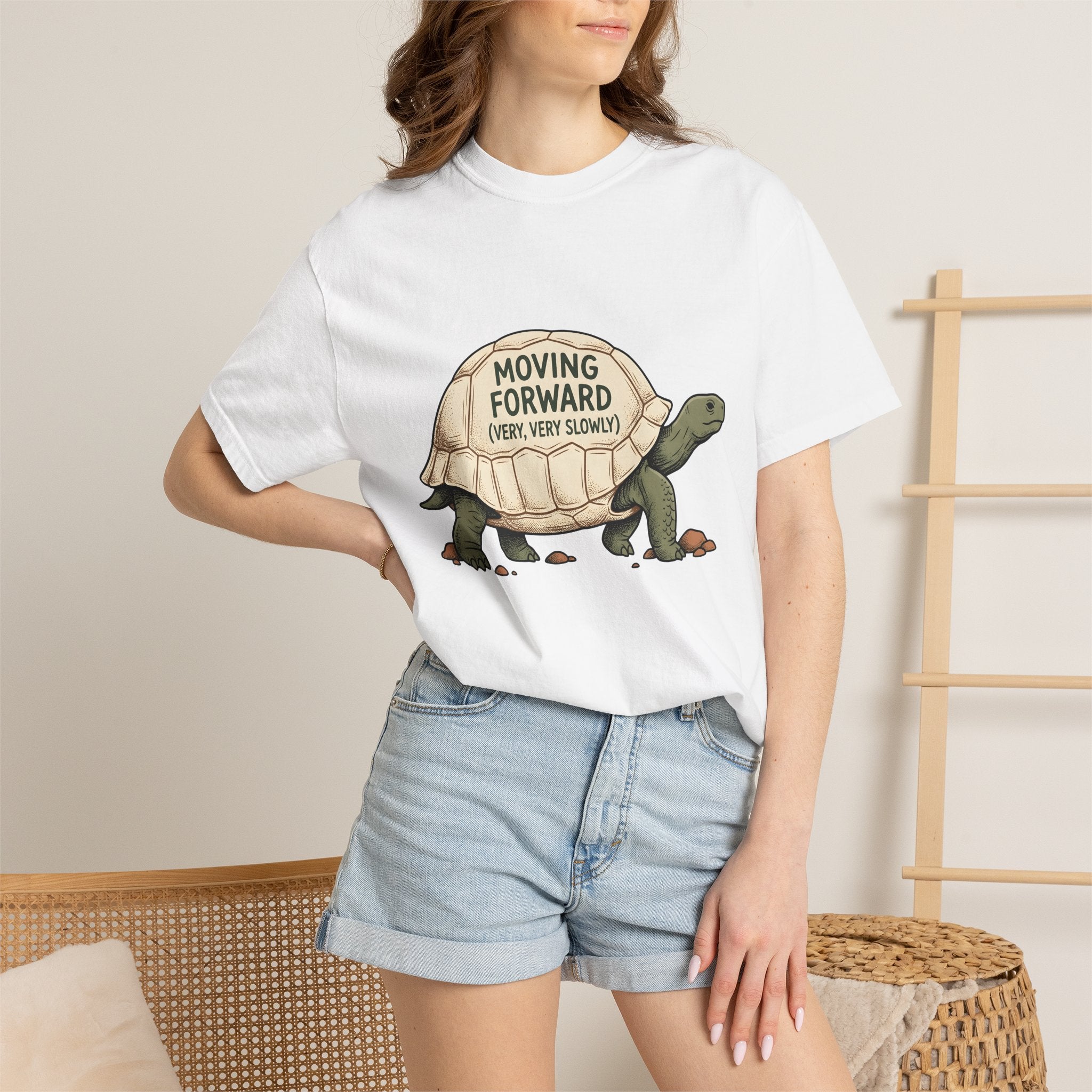 Tortoise Graphic Shirt Funny Animal Gift Women Cartoon Tee Turtle T-Shirt Humor Fan Comic Tshirt Creature Graphic Hand Drawn Rocks Tshirt