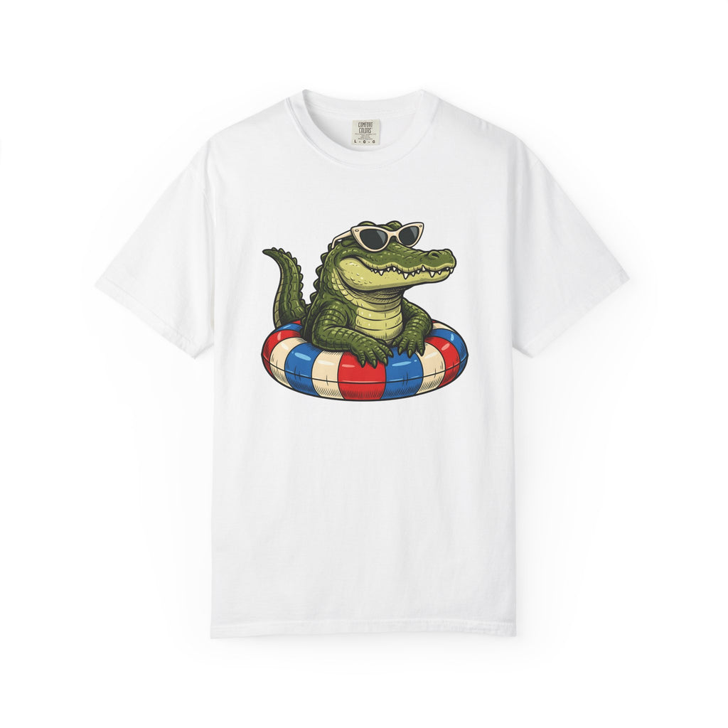 Alligator Sunglasses Shirt Animals Summer Gift Women Cartoon Tee Gators T-Shirt Wildlife Fan Crocodile Tshirt Vacation Graphic Retro Pool
