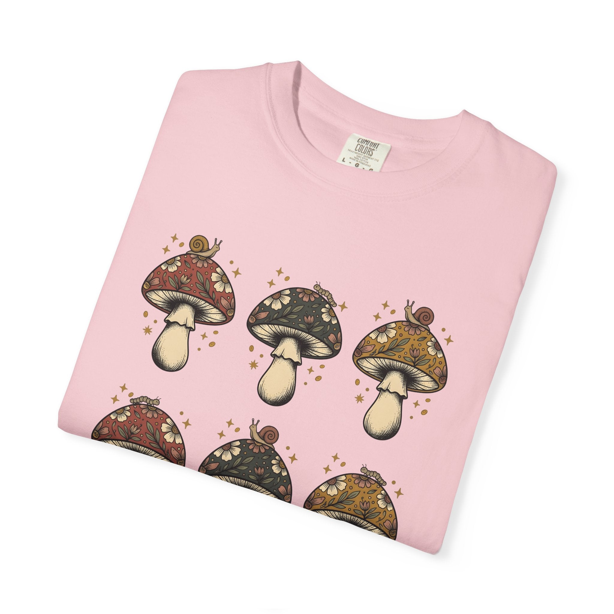 Toadstool Flower Shirt Animals & Flowers Plants Gift Women Free Spirit Tee Mushroom T-Shirt Flower Fan Botanical Tshirt Flora Graphic