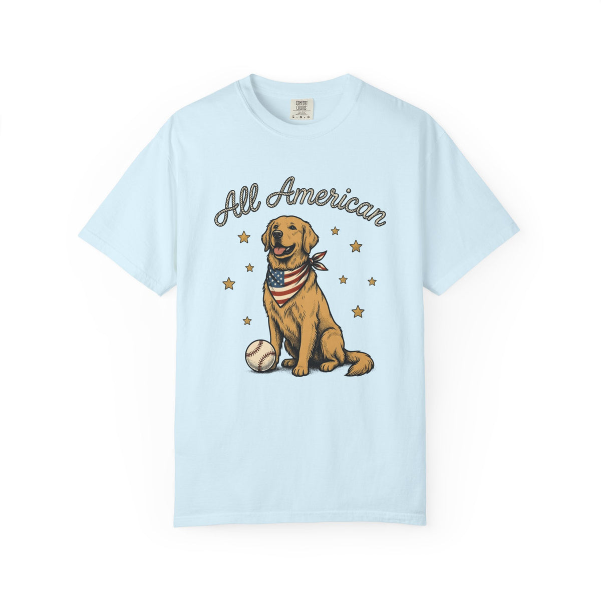 Retriever Dog Shirt America Independence Unisex Gift Classic Tee Dog T-Shirt