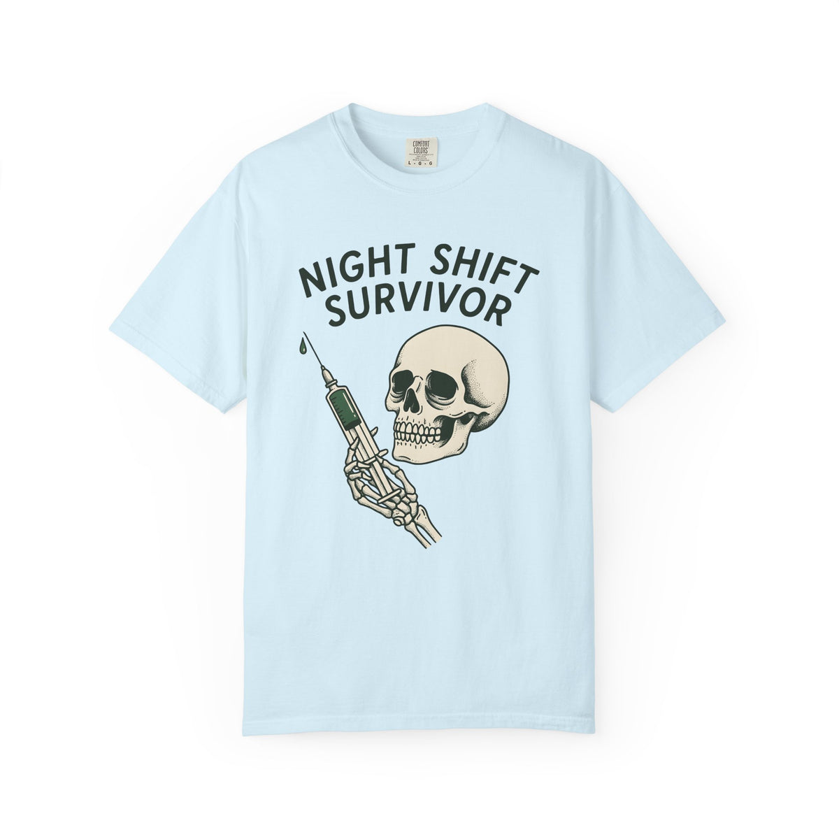 Skull Needle Shirt Nurses Fall Gift Women Traditional Tee Sewing T-Shirt Nurse Enthusiast Classic Tshirt Autumn Graphic Retro Bony Hand