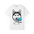 Husky Puppy Shirt Dog Wildlife Gift Women Old School Tee Siberian Husky T-Shirt Dog Fan Vintage Tshirt Wildlife Graphic Retro Frozen Block