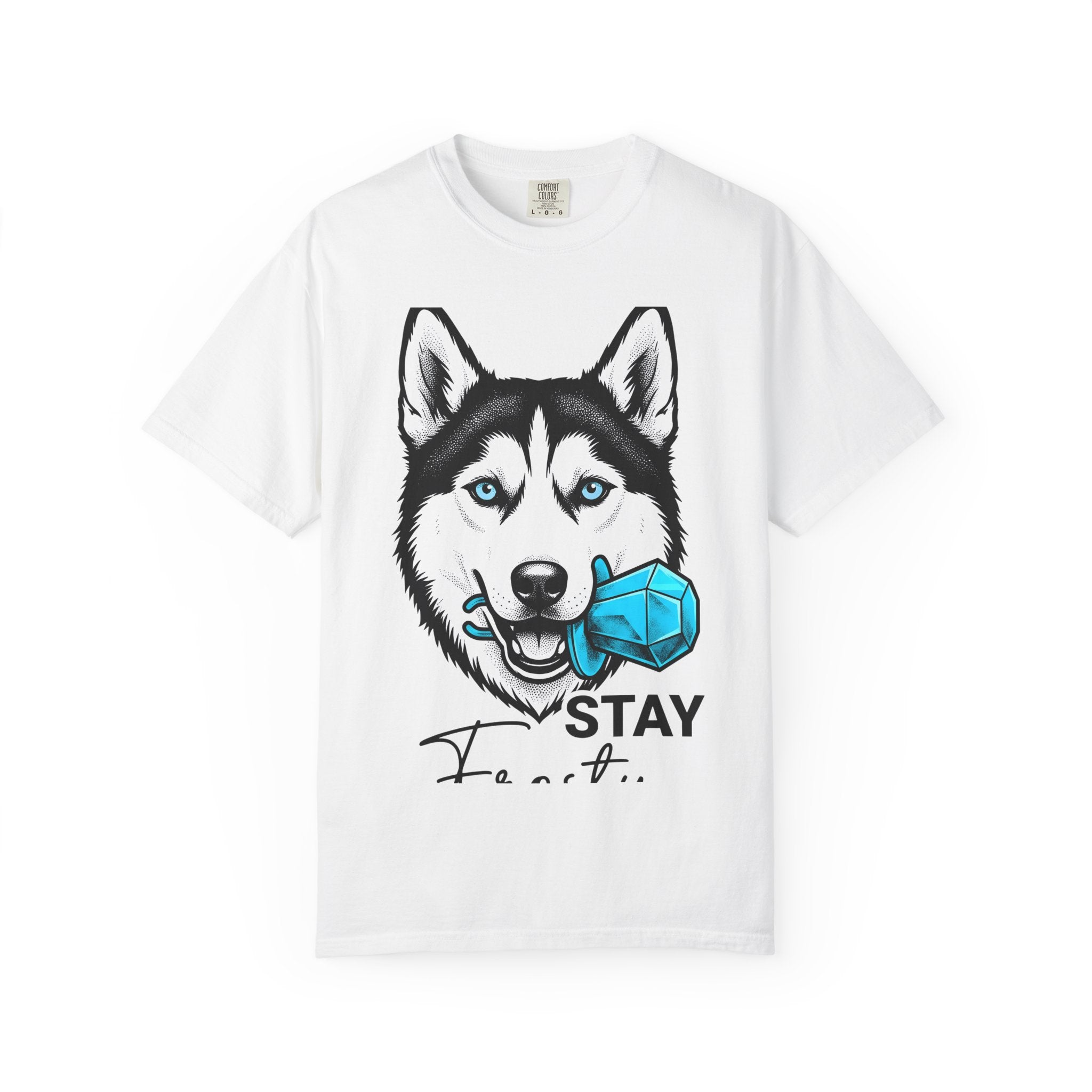 Husky Puppy Shirt Dog Wildlife Gift Women Old School Tee Siberian Husky T-Shirt Dog Fan Vintage Tshirt Wildlife Graphic Retro Frozen Block