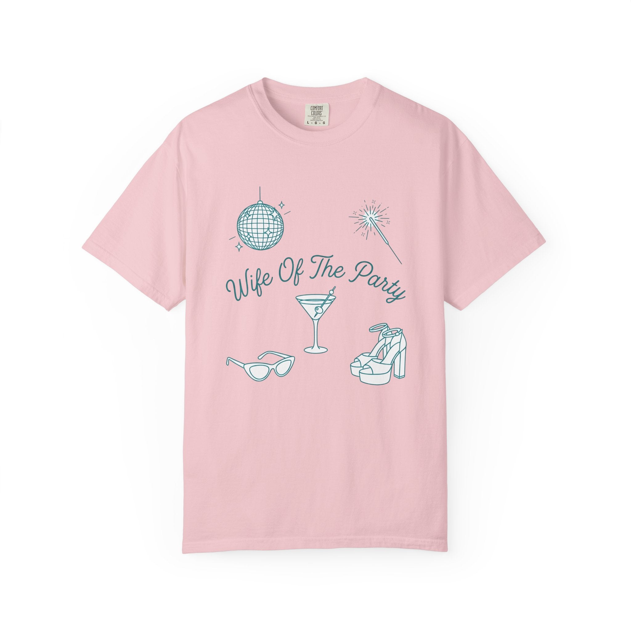 Beverage Glass Shirt Party Reception Gift Women Cartoon Tee Glassware T-Shirt Partygoer Fan Tumbler Tshirt Wedding Graphic Doodle Party Ball