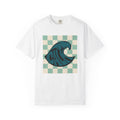 Sea Wave Shirt Ocean Calm Gift Women Graphic Tee Wave T-Shirt Marine Fan Surf Tshirt Serene Graphic Old School Lattice Tshirt