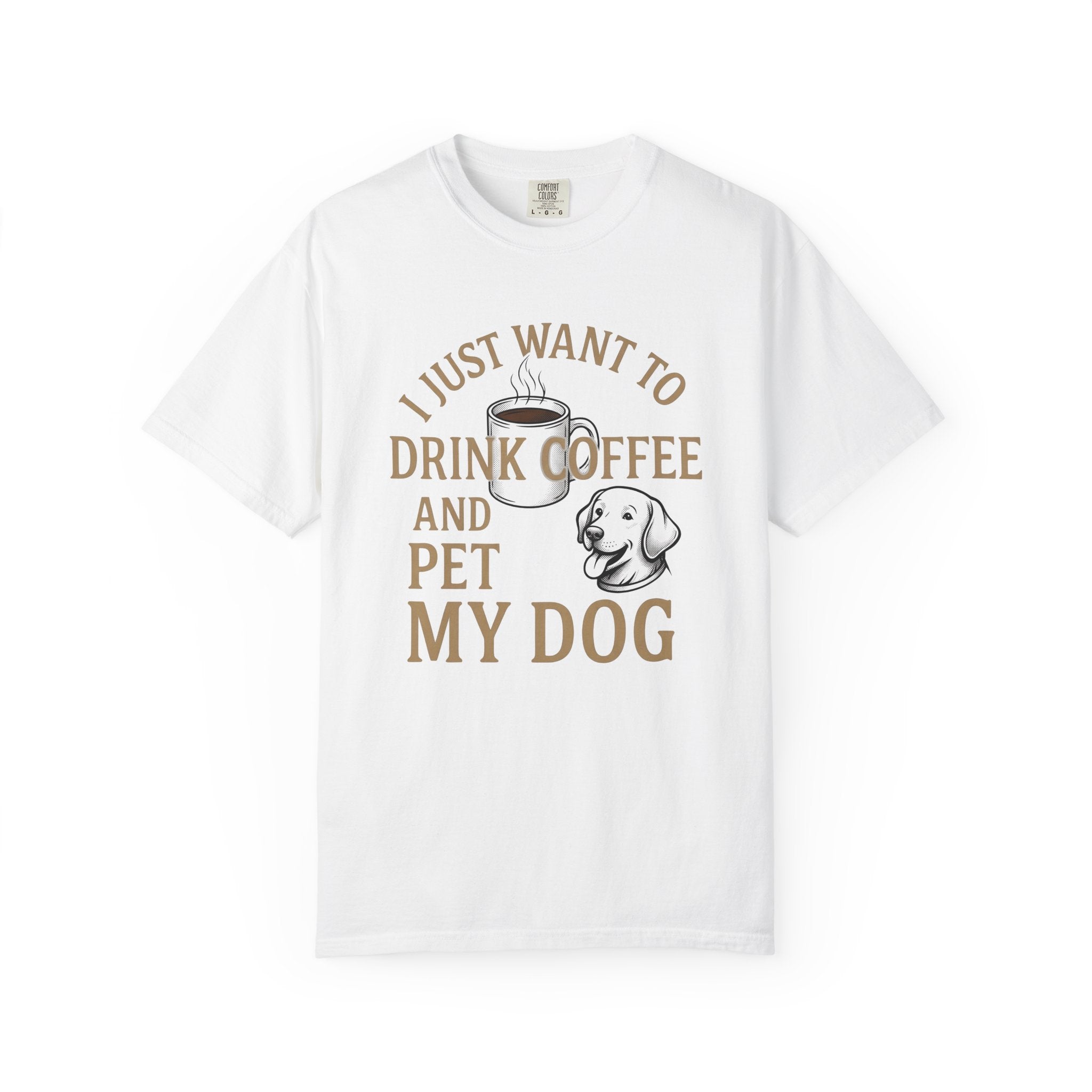 Dog Coffee Cup Shirt Dog Coffee Gift Women Vintage Tee Coffee Mug T-Shirt Dog Fan Retro Tshirt Caffeinated Graphic Hand Drawn Stars Tshirt