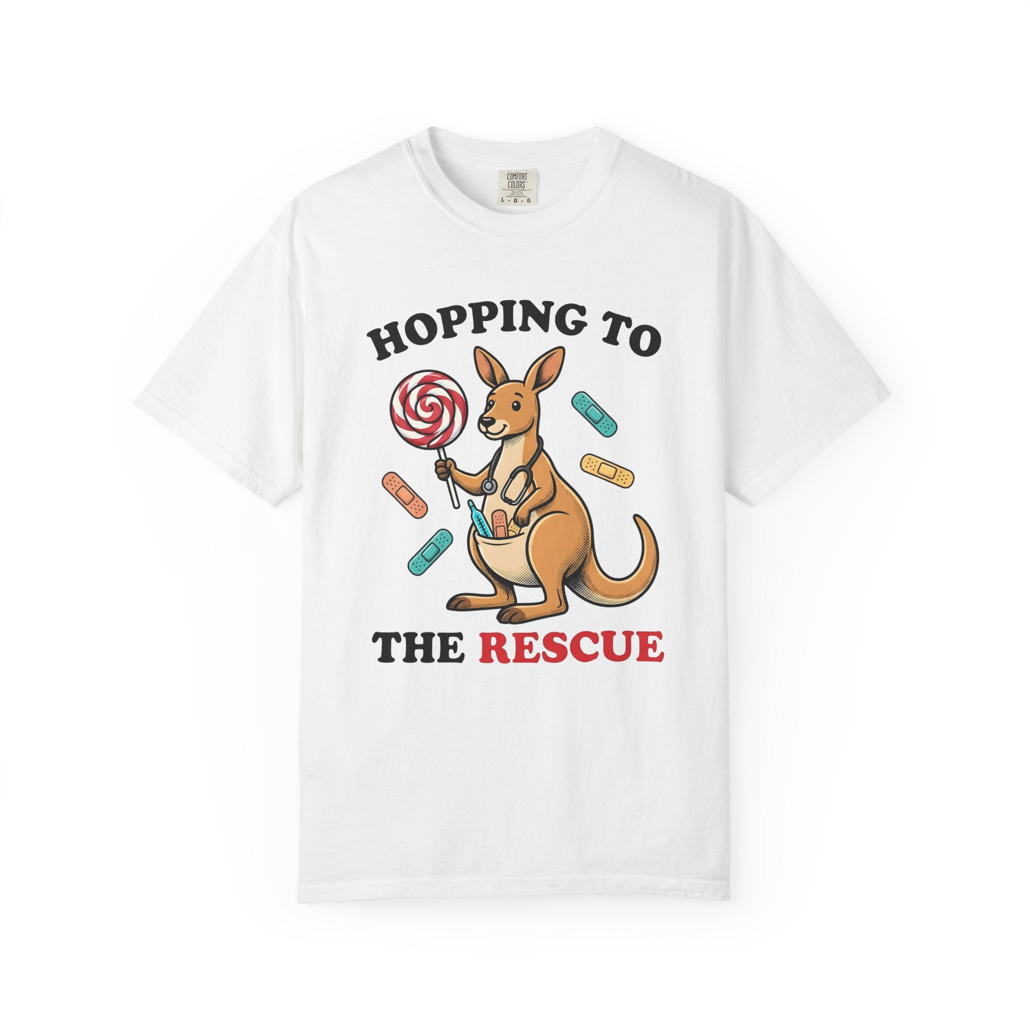 Kangaroo Nurse Shirt Nurses Wildlife Gift Women Comic Tee Roo T-Shirt Nursing Enthusiast Cartoon Tshirt Animal Graphic Vintage Stethoscope