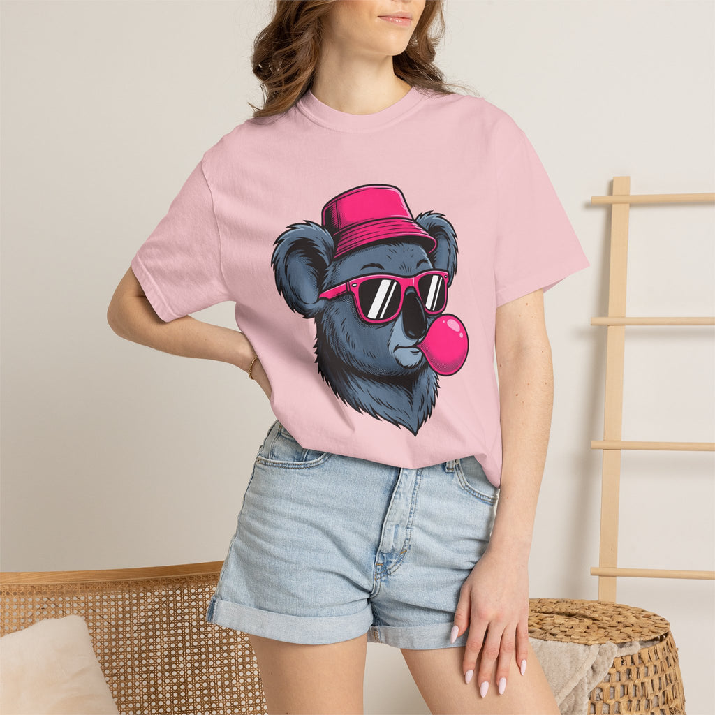 Koala Shades Shirt Animals Comedy Gift Women Doodle Tee Koala T-Shirt Animal Fan Cartoon Tshirt Humor Graphic Classic Chewing Gum Tshirt