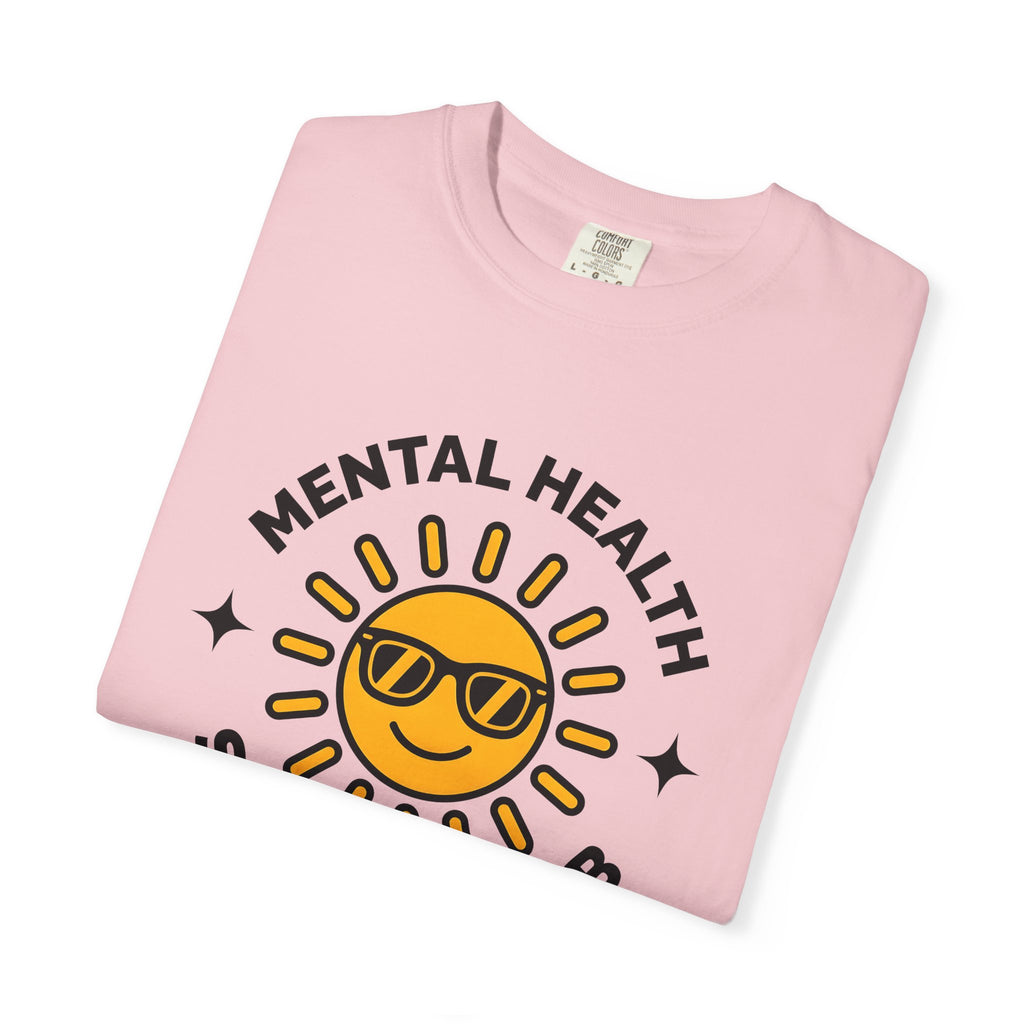 Happy Sun Shirt Mental Health Self Care Gift Women Modern Graphic Tee Sunshine T-Shirt Wellness Enthusiast Graphic Tshirt Mindfulness